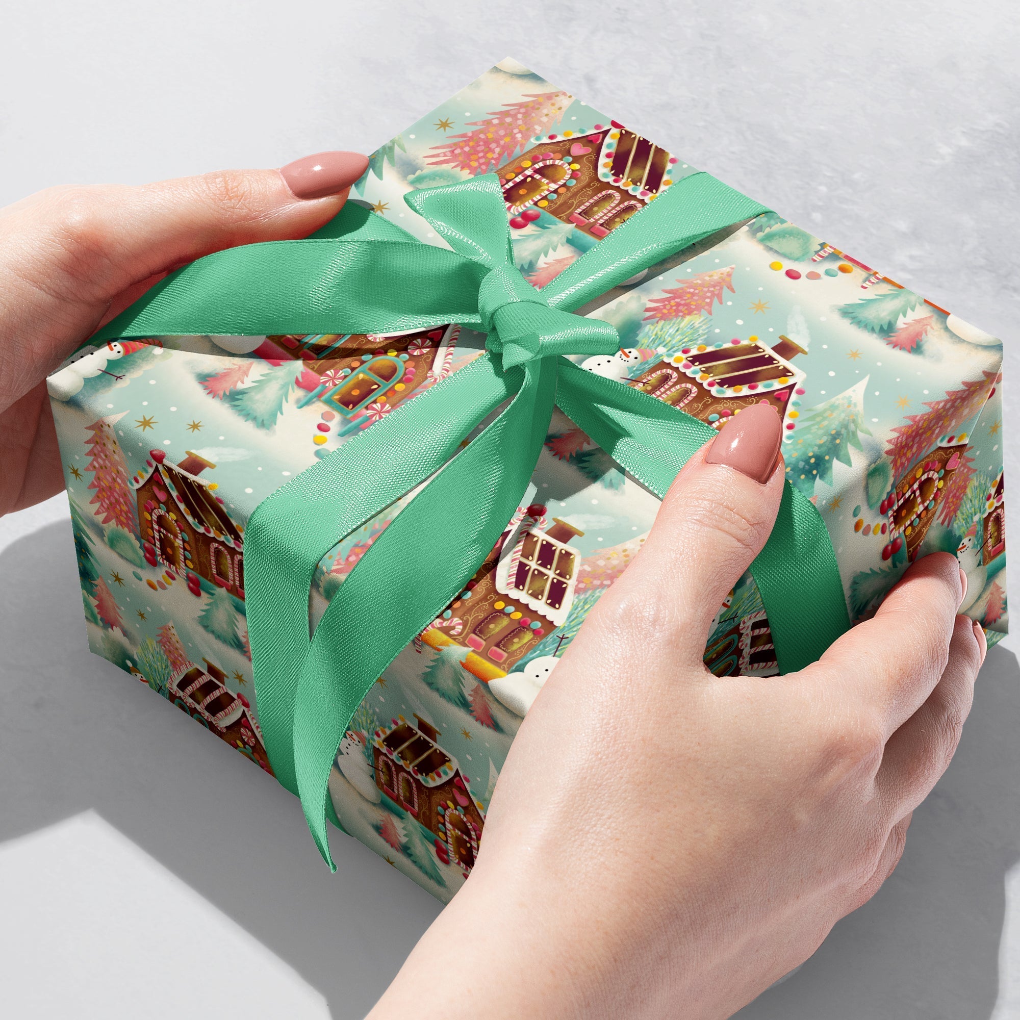 Gingerbread Dreams Christmas Gift Wrap