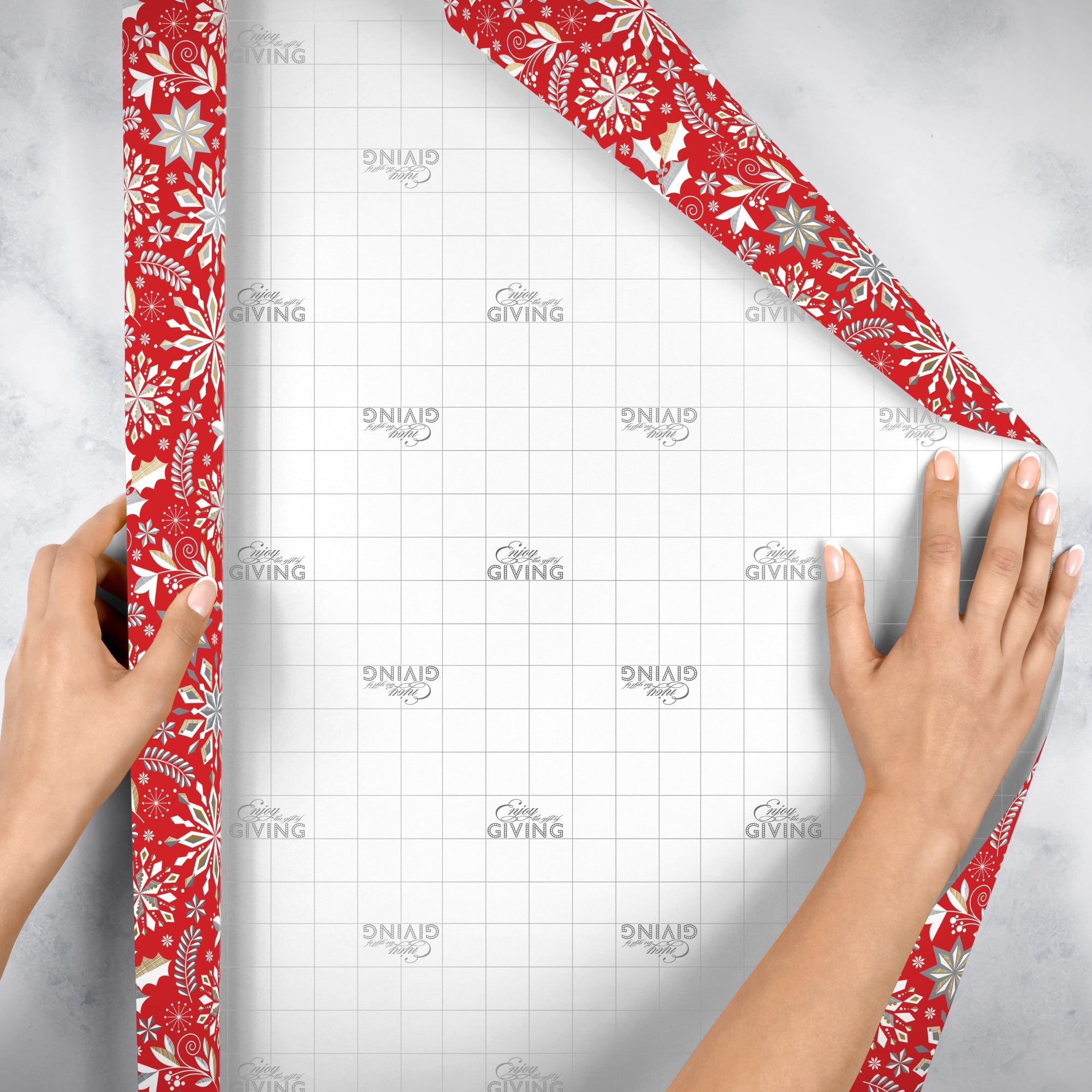 Merriment Red Christmas Gift Wrap