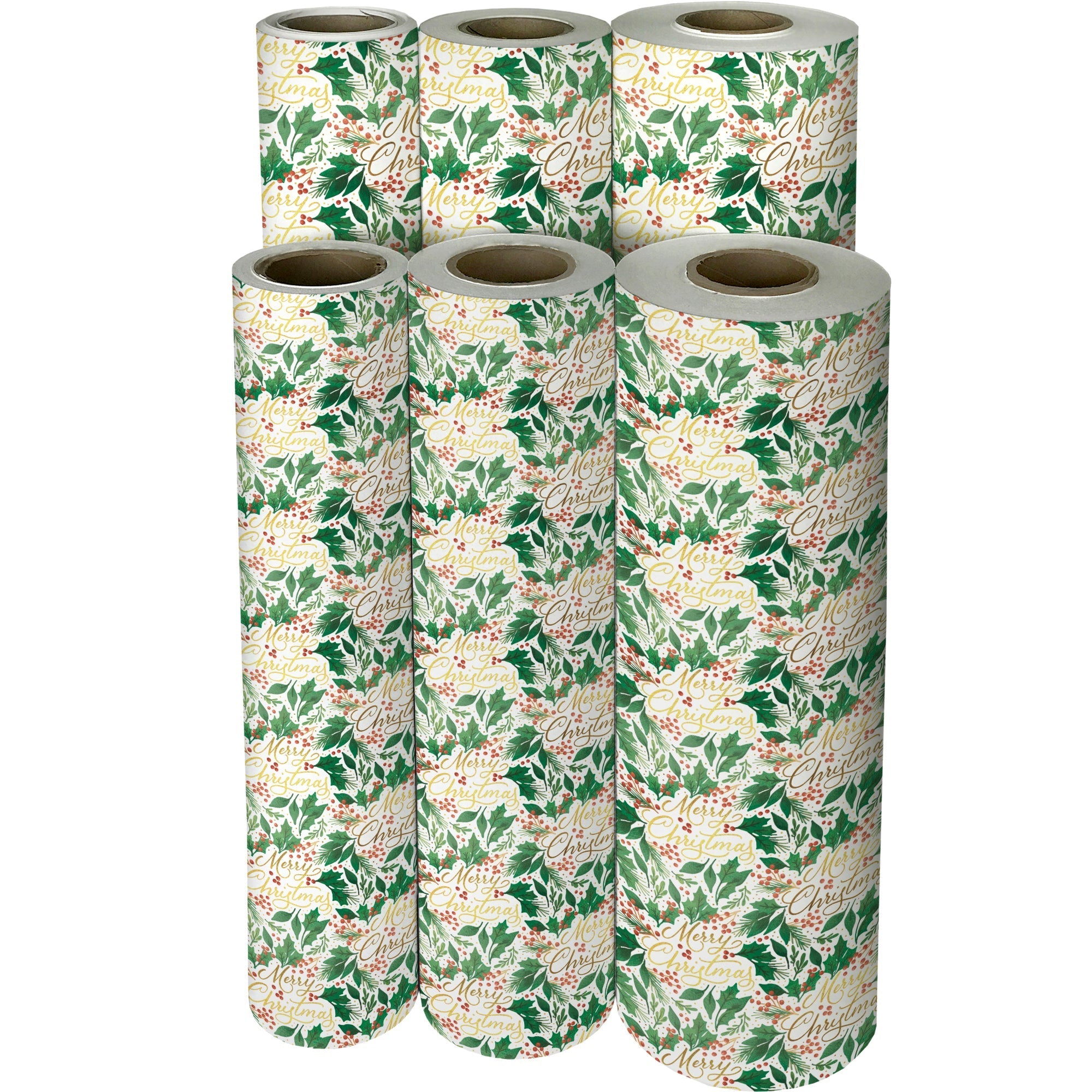 Merry Christmas Gold Foil Gift Wrap