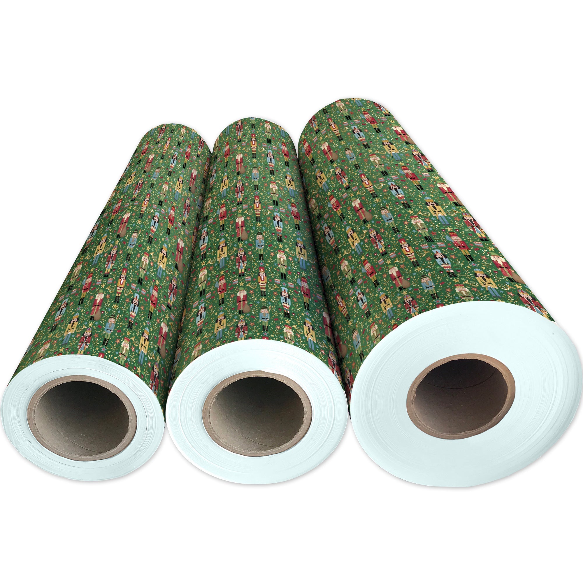 Sparkling Nutcracker Holographic Christmas Gift Wrap