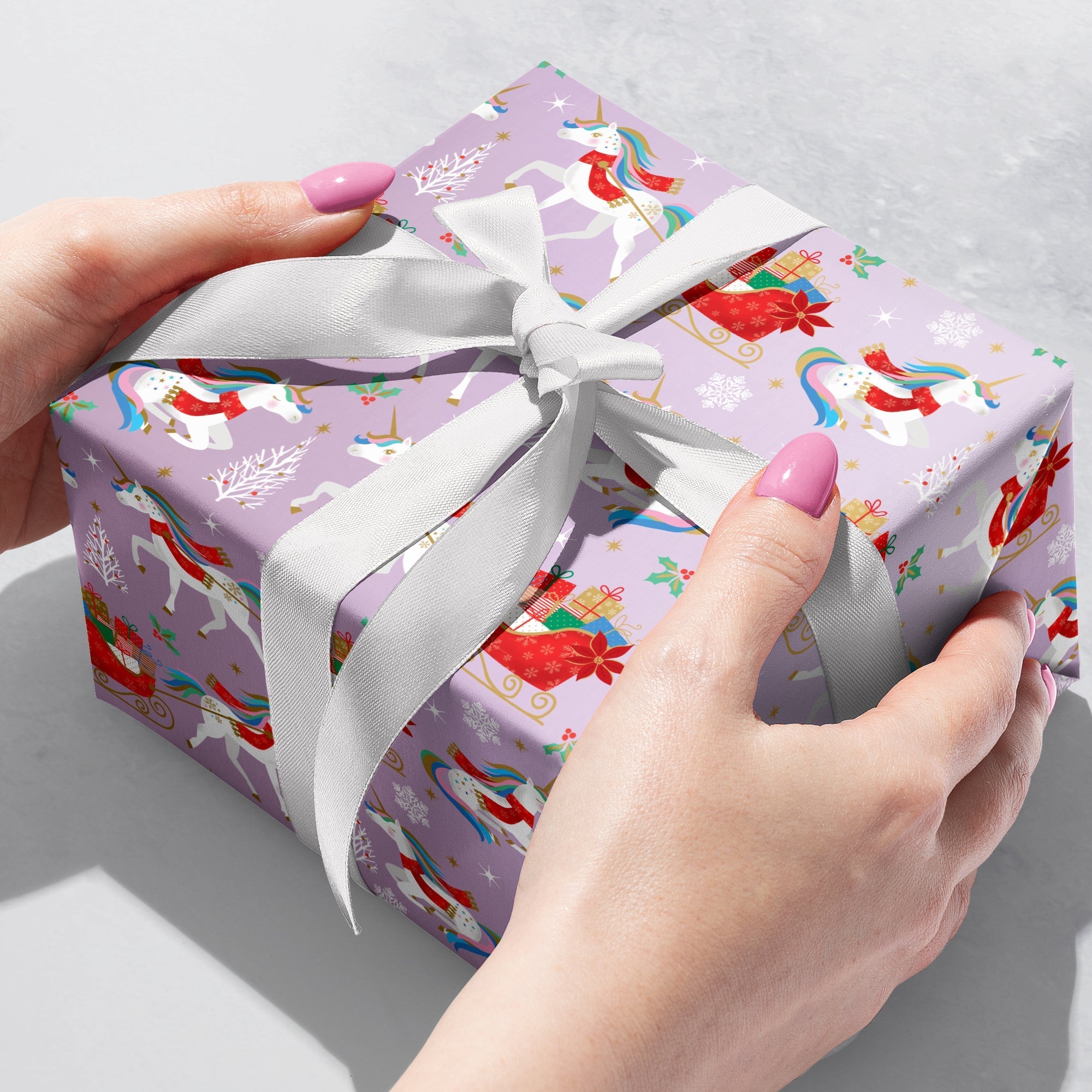 Holiday Unicorn Christmas Gift Wrap