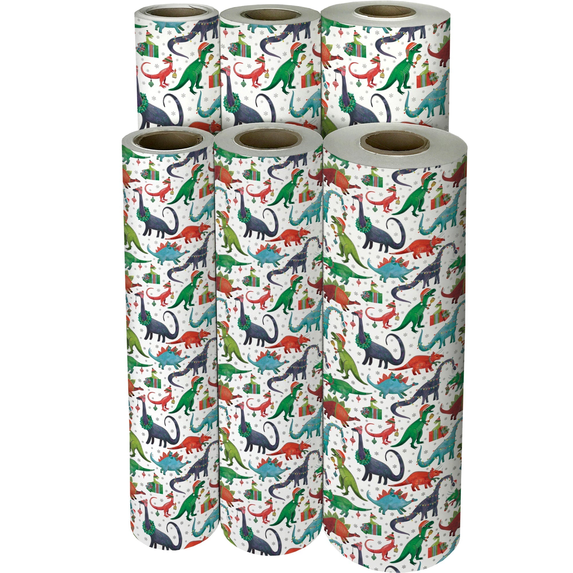 Decked Out Dinosaur Christmas Gift Wrap