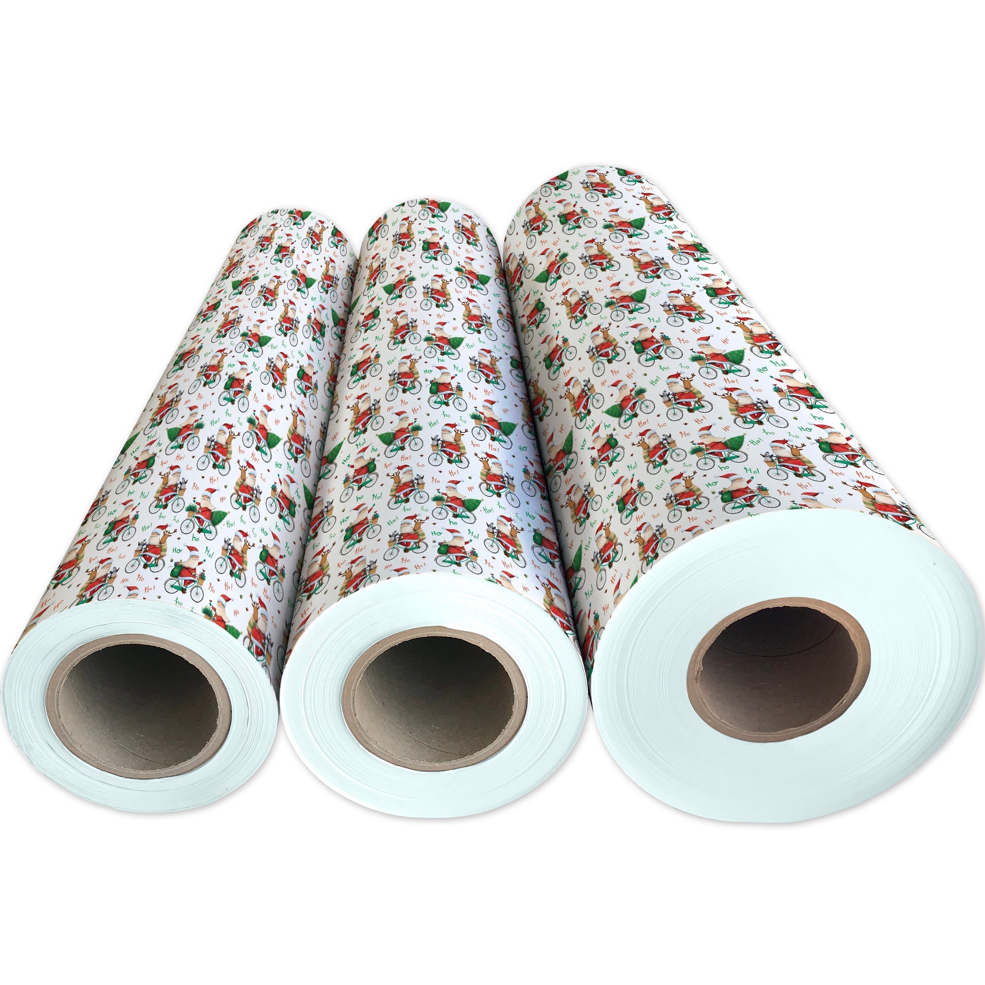 Santa Bicycle Christmas Gift Wrap