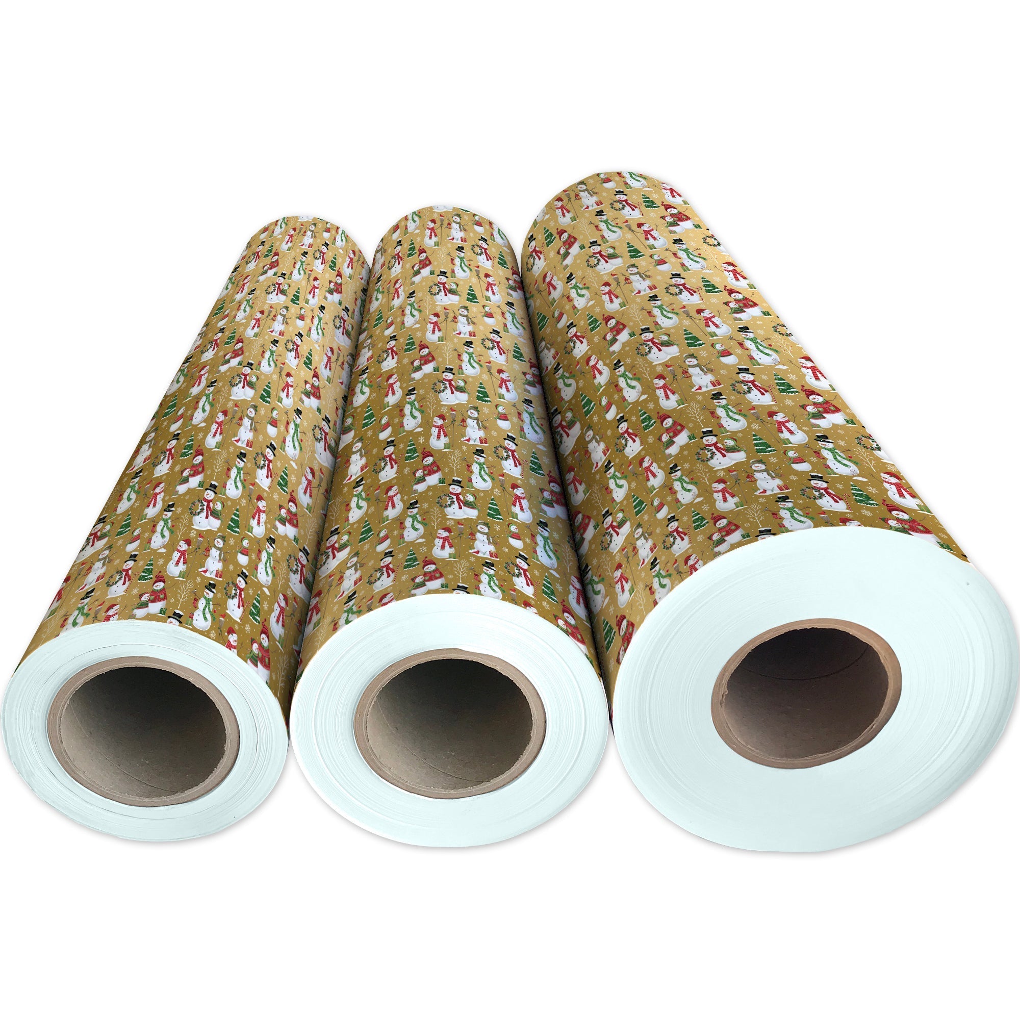 Snowman Family Christmas Gift Wrap