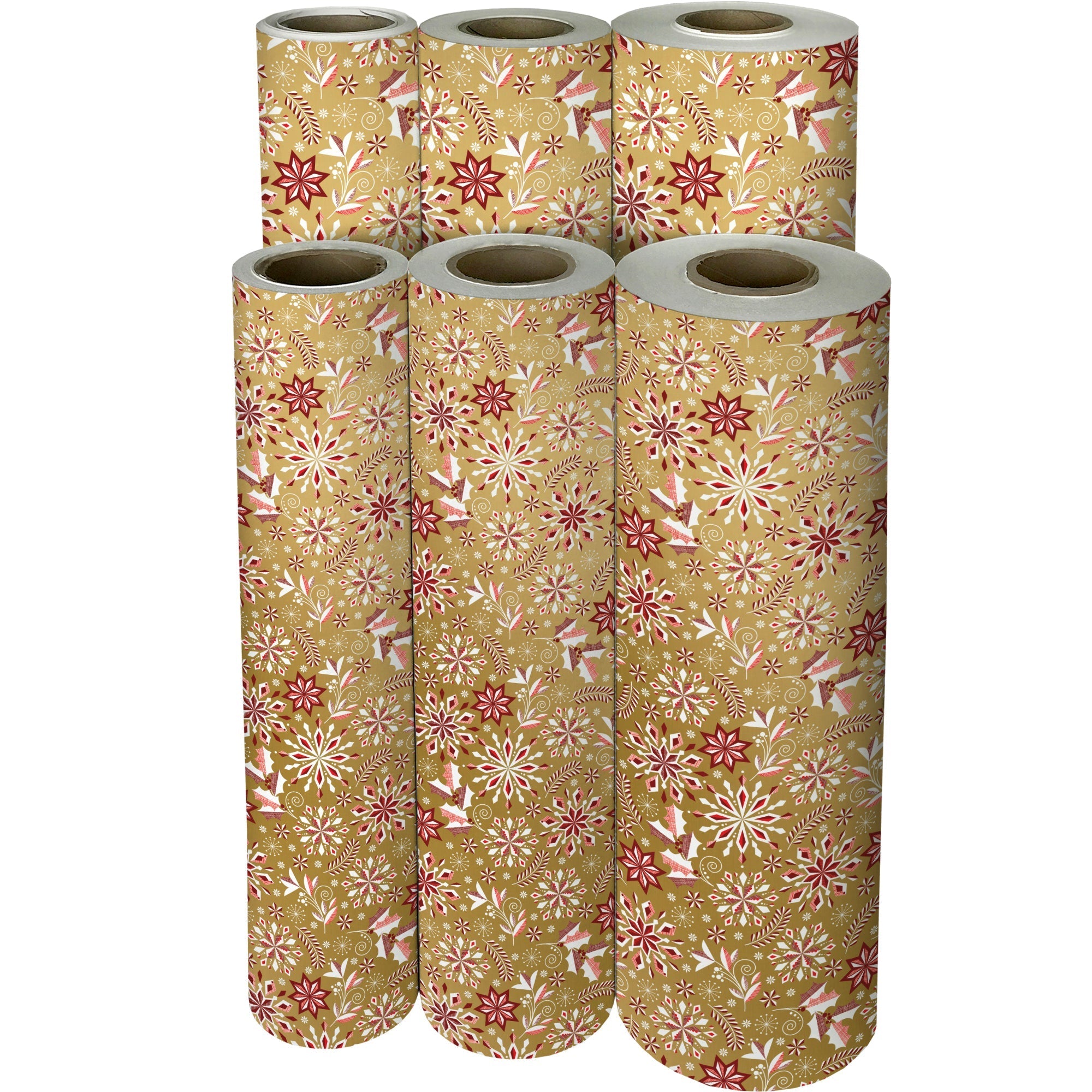 Merriment Gold Christmas Gift Wrap