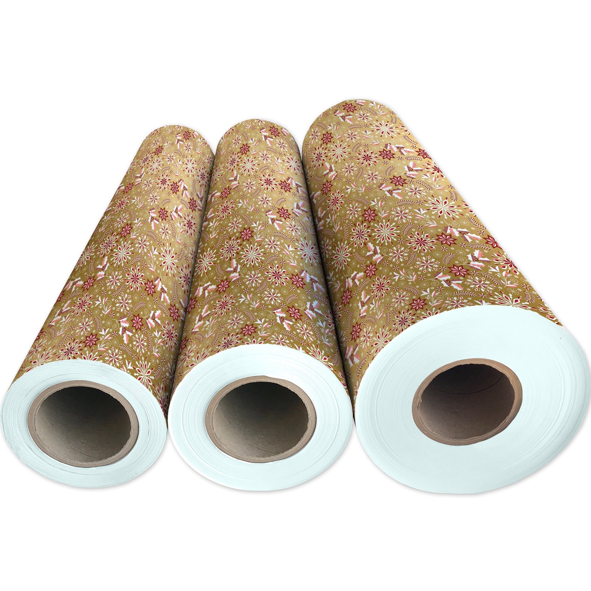 Merriment Gold Christmas Gift Wrap