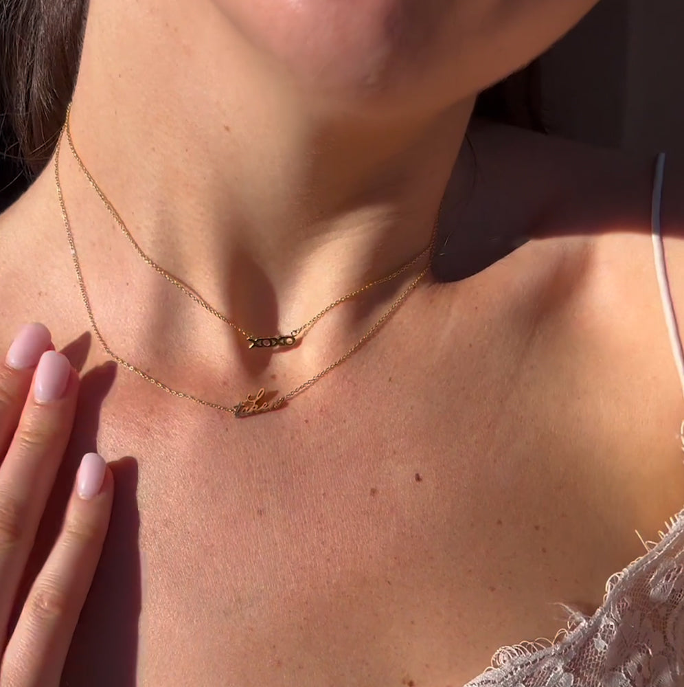 Xoxo Script Necklace
