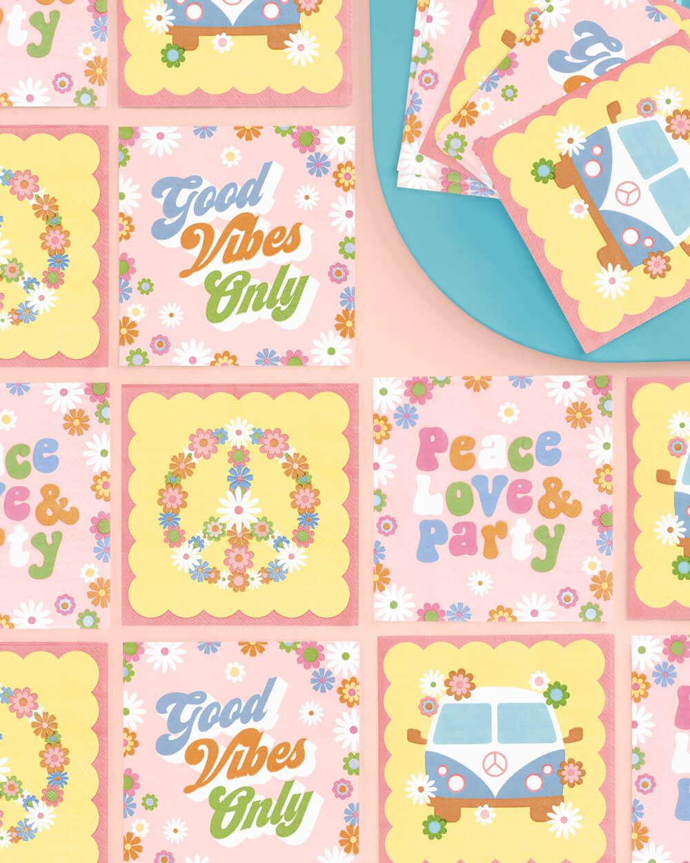 Groovy Napkins - 24 Printed Napkins