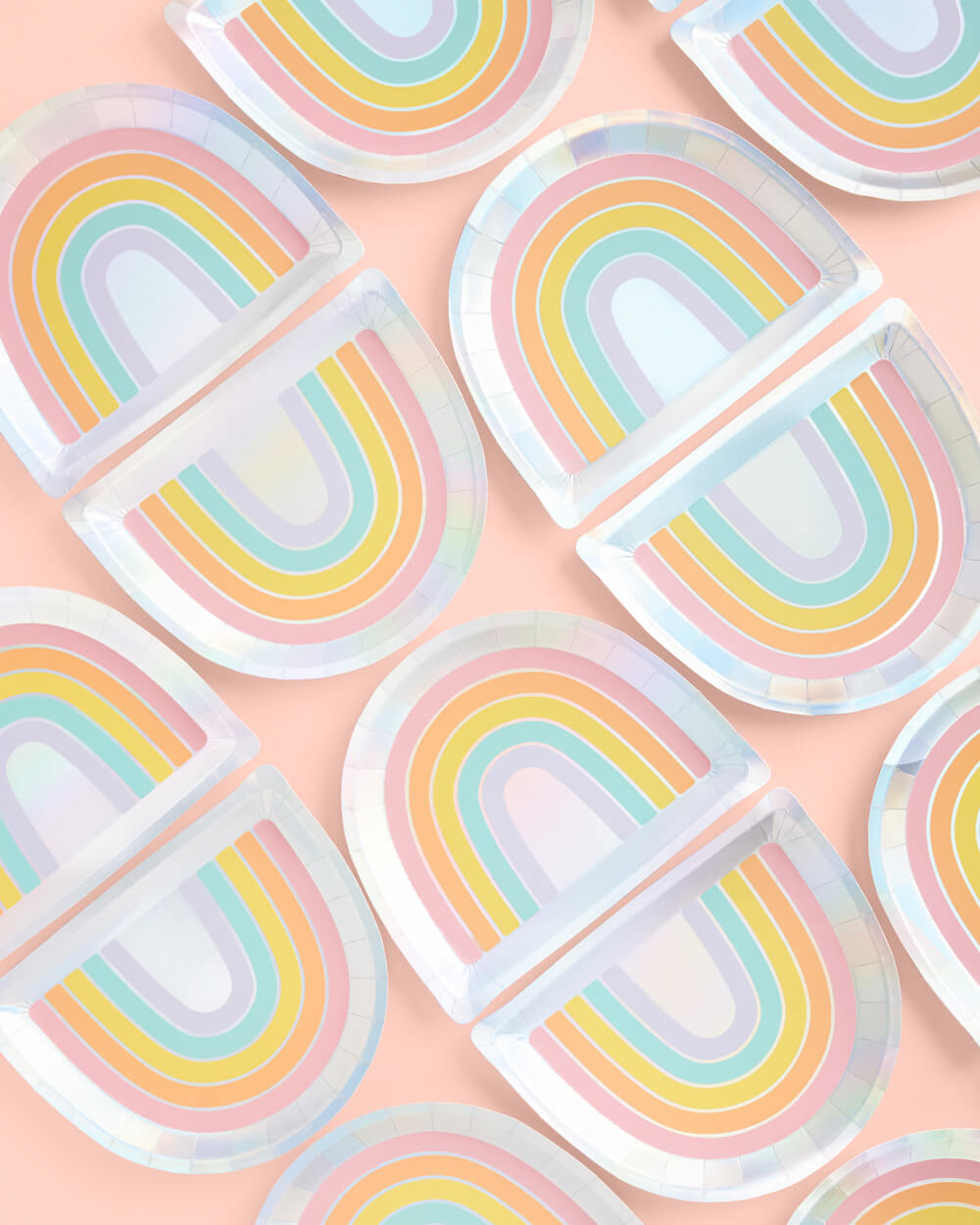 Rainbow Plates - 25 Paper Plates