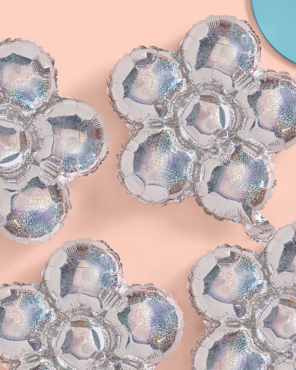 Shimmer Flower Balloon - 4 Iridescent Balloons