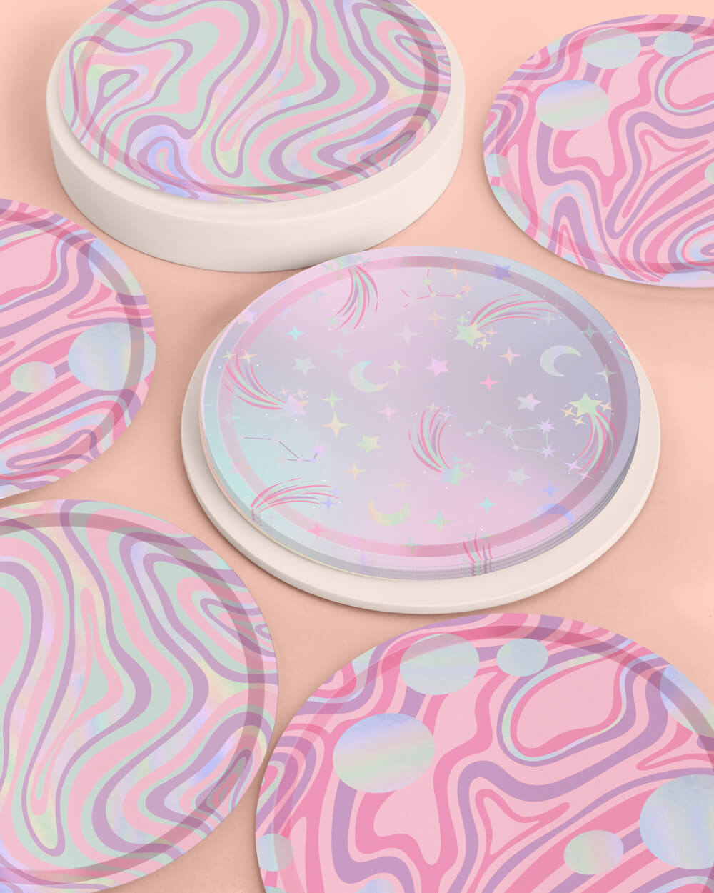 Space Girl Plates - 25 Foil Paper Plates