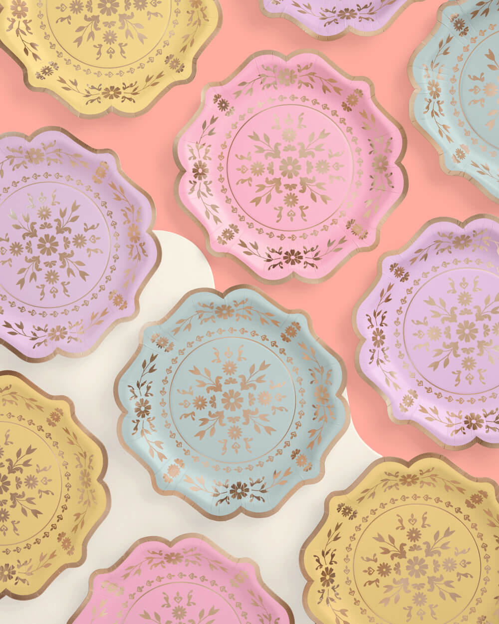 Tea Time Plates - 24 Paper Plates