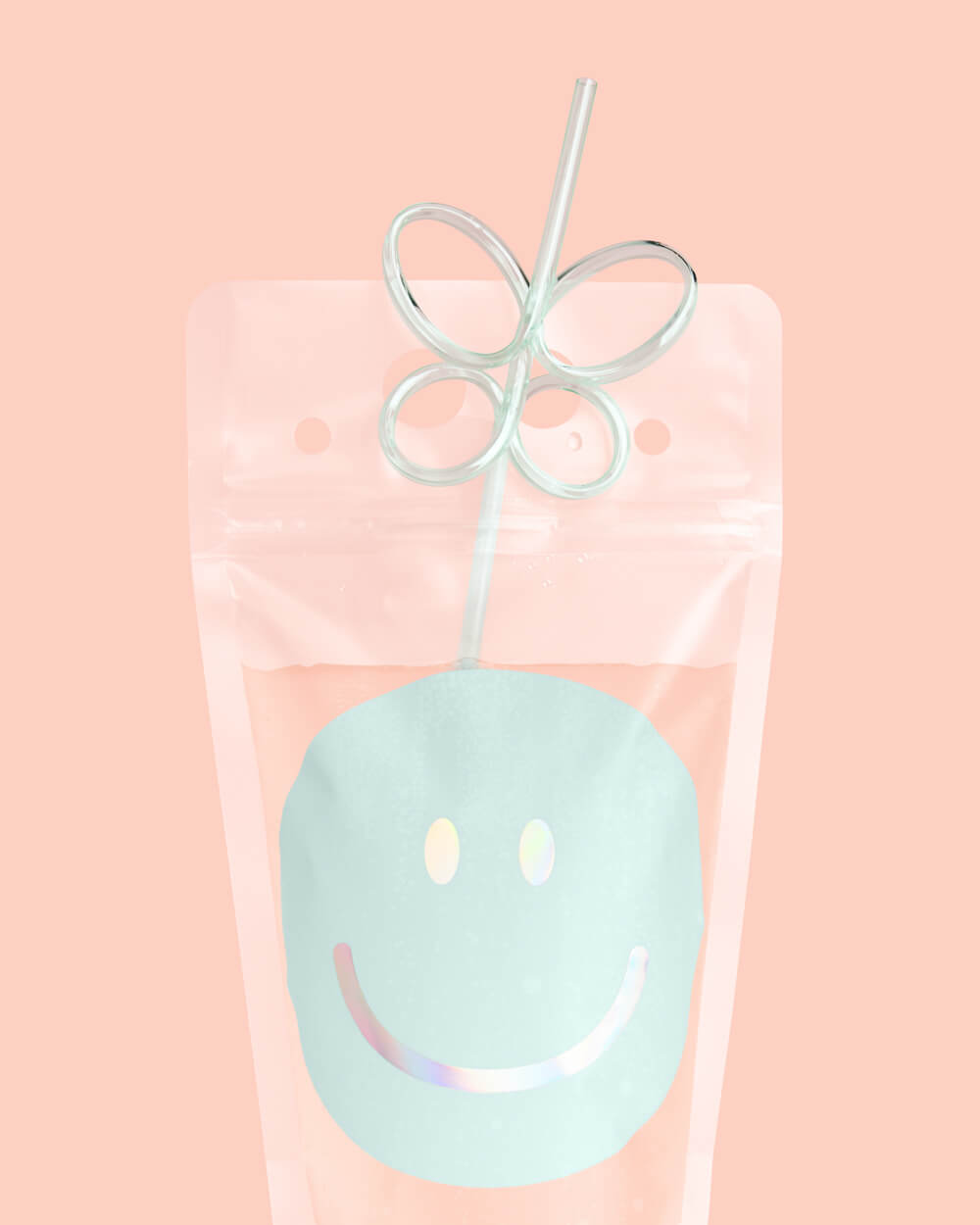 Smiley Sippers - 16 Pouches + Straws