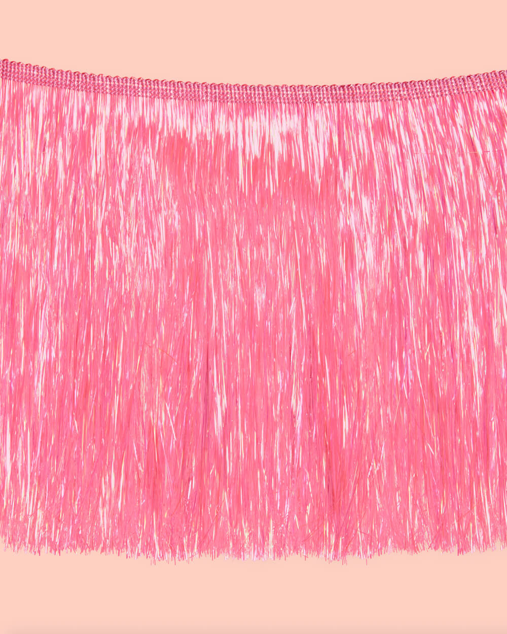 Let's Go Party Fringe - Pink Iridescent Banner