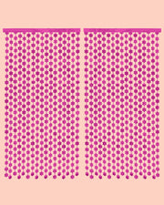 Flower Power Curtain - Hot Pink Foil Curtain