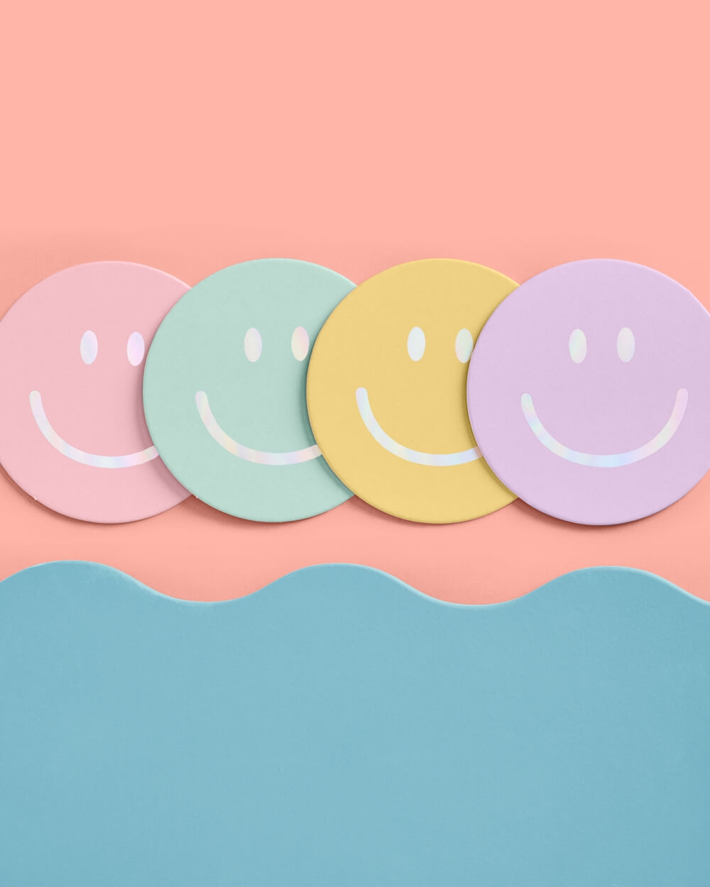 Smiley Coasters - 16 Paper Coasters