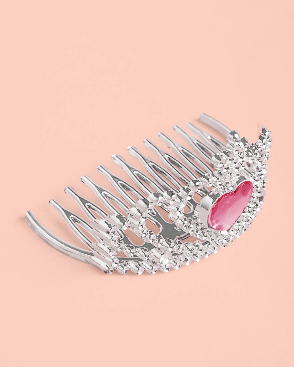 Tiara Cake Topper - Mini Pink + Silver Tiara