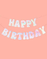 Hbd Banner - Iridescent Foil Banner
