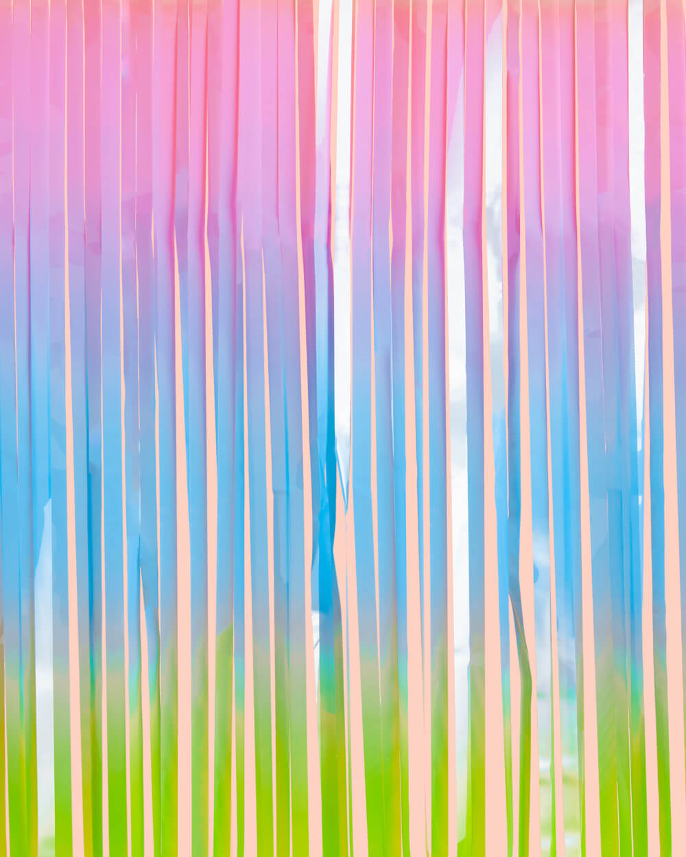 Pastel Party Curtain - Rainbow Foil Curtain