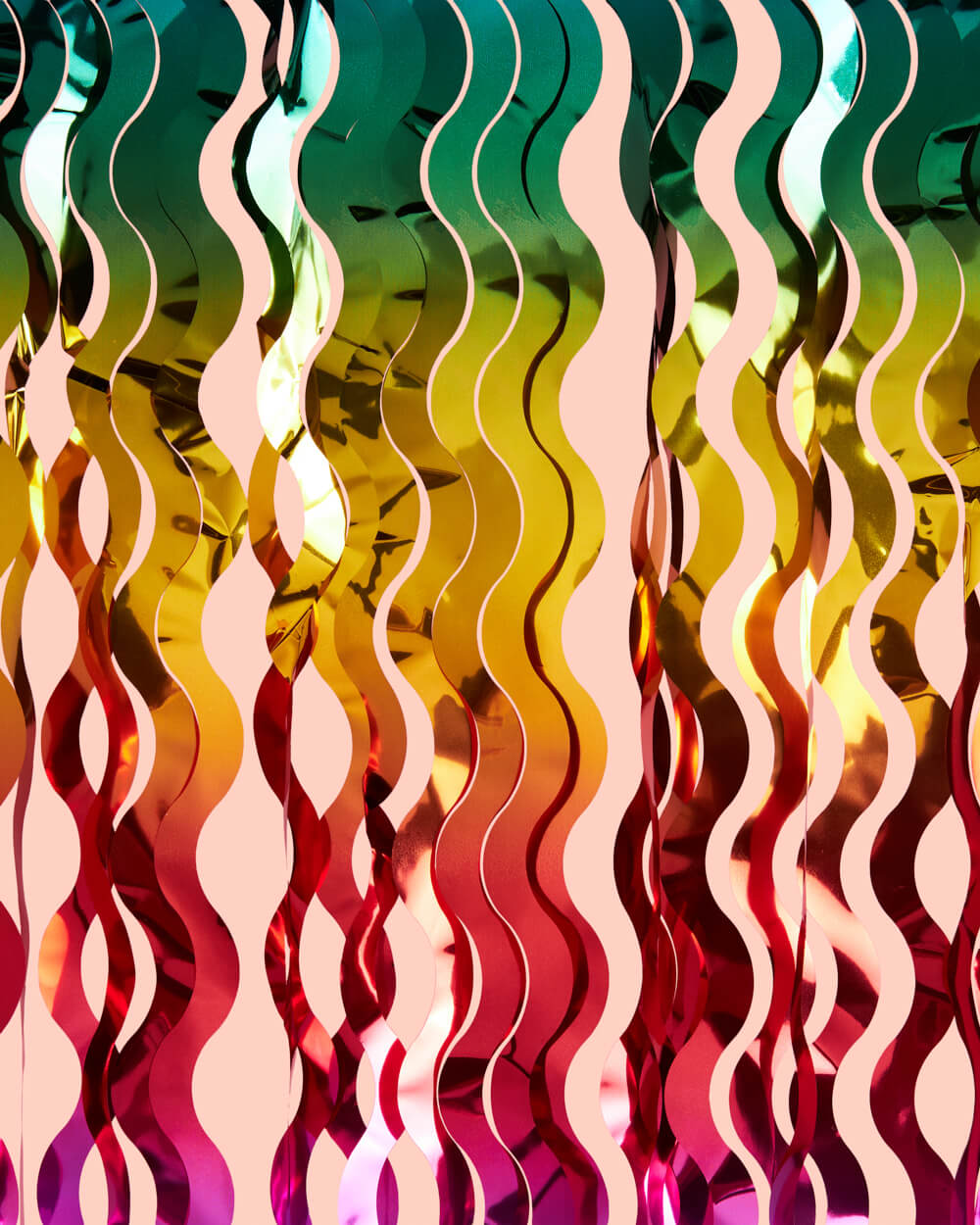 Rainbow Wavy Curtain - Wavy Foil Curtain
