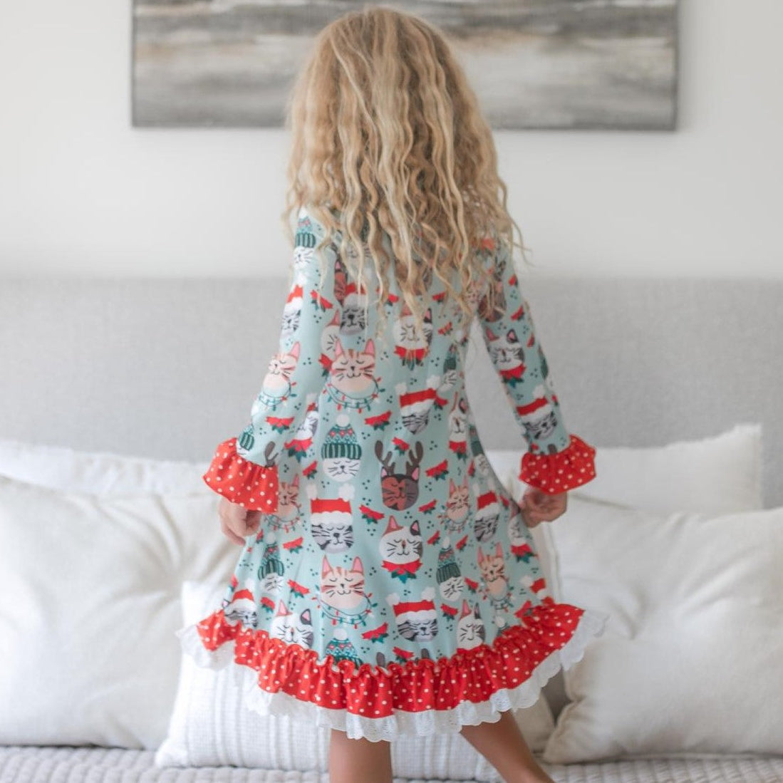 Christmas Cat Lounge Play Gown
