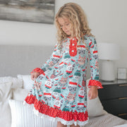 Christmas Cat Lounge Play Gown