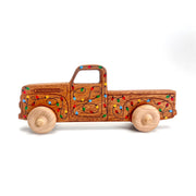 Montessori Educational 9" Holiday Lights Wooden Pickup Truck For Toddlers 1+ Years | Eco-friendly Maple Wood Toy | Made In The Usa 🇺🇸