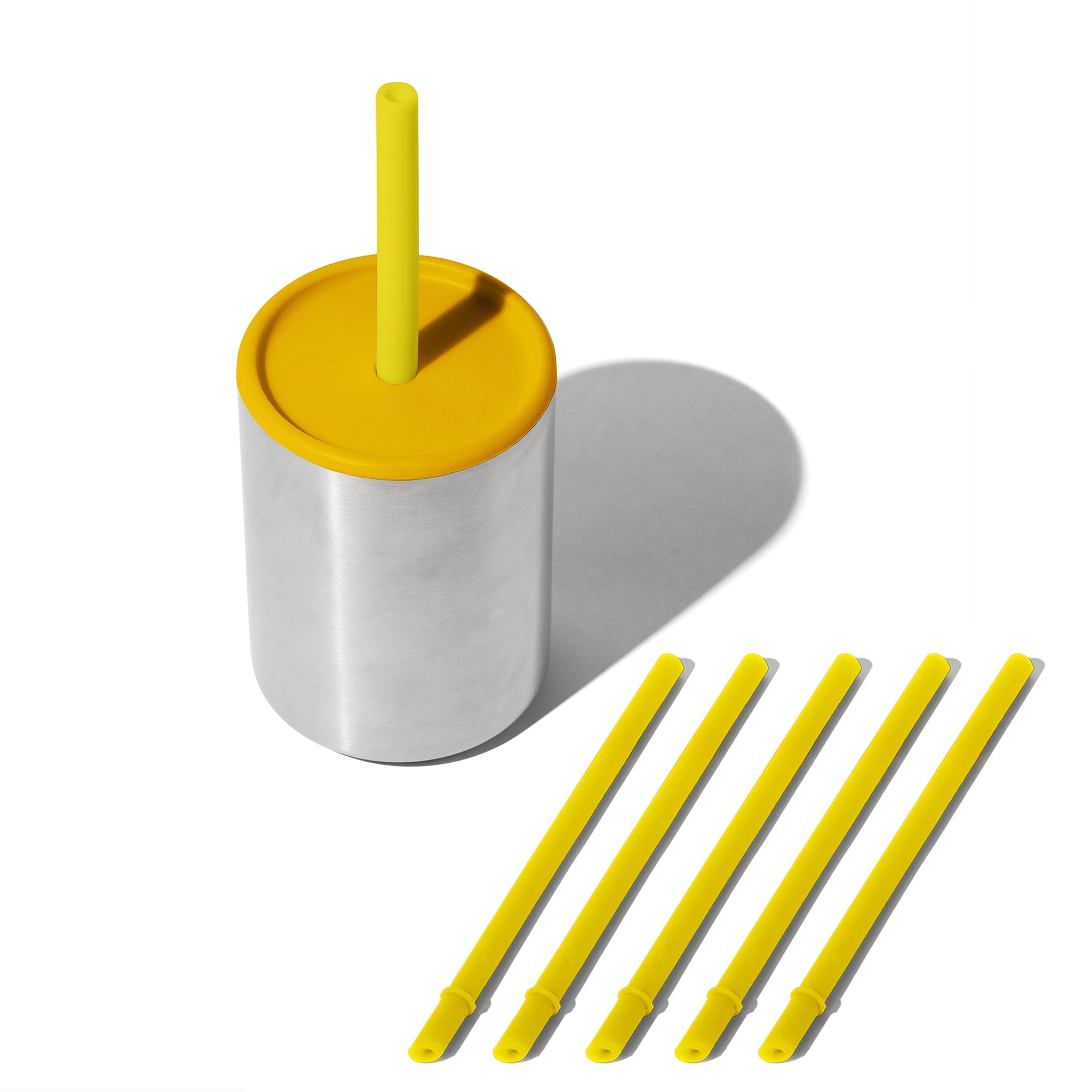 8 Oz. Avanchy Stainless Steel Baby Toddler Spill Proof Cup With Straw
