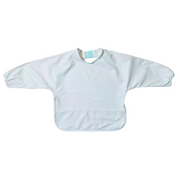 Magnetic Long Sleeve Bib - Mint Check