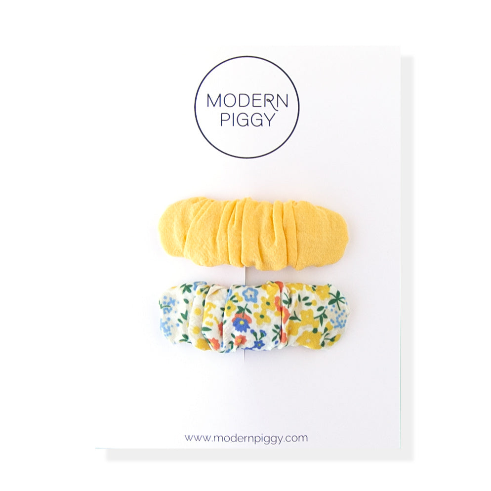 Lemon | Ruffle Snap Clip Set