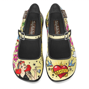 Chocolaticas® Tattoo Women's Mary Jane Flat
