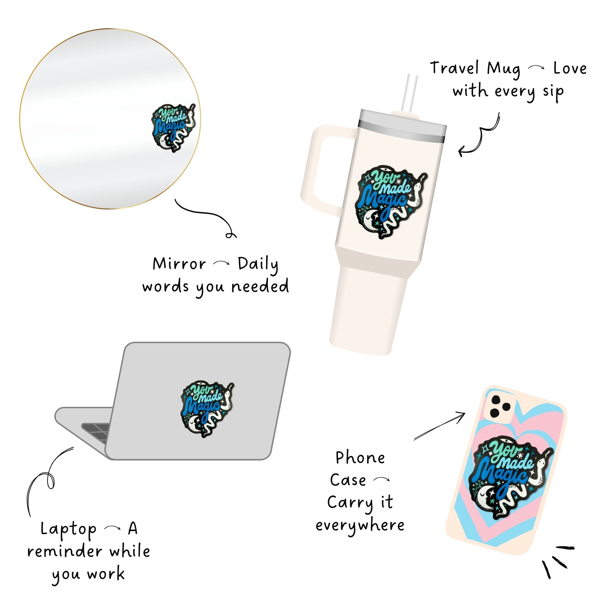 The "you Made Magic" (blue) Sticker