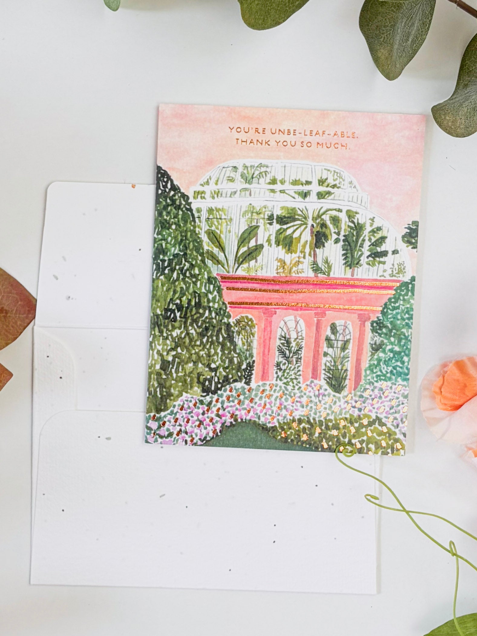 You're Unbe-leaf-able - Seeded Thank You Card