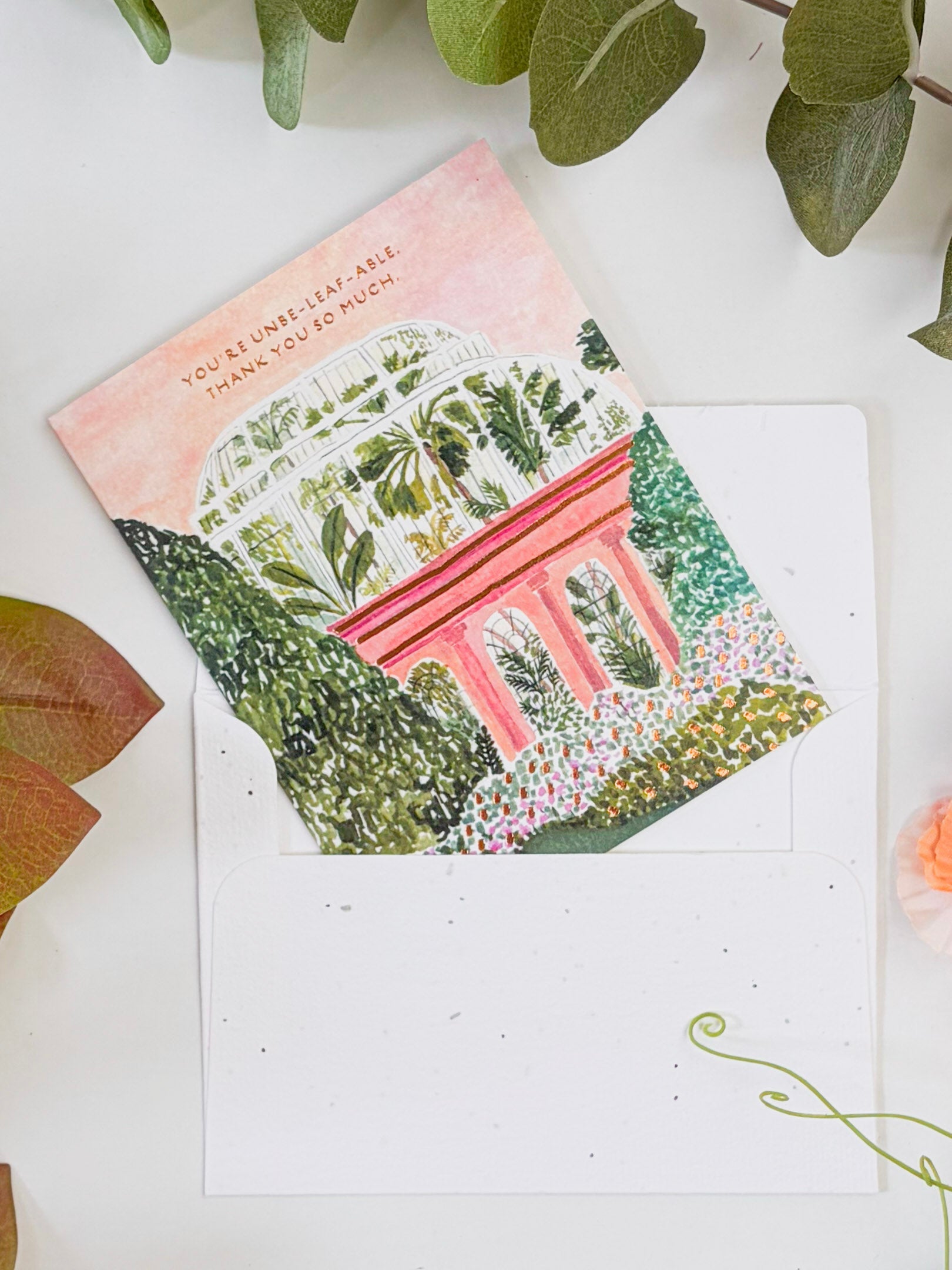 You're Unbe-leaf-able - Seeded Thank You Card