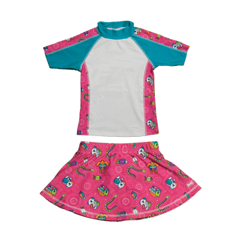 Girls 2-6 Short Sleeve Rashguard Set