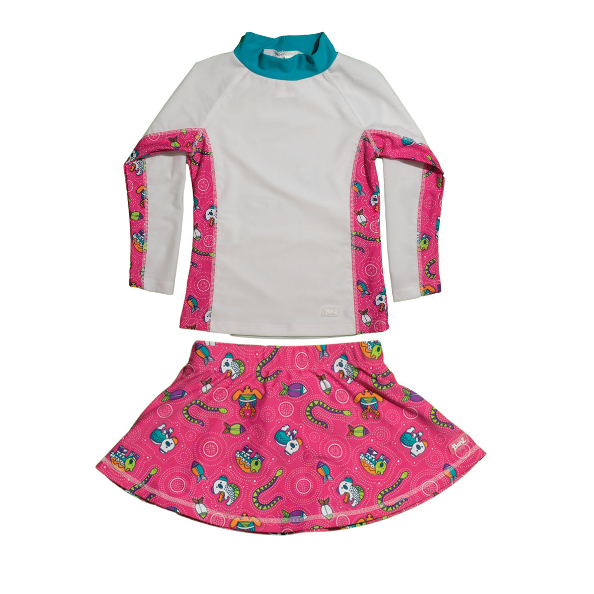 Girls 2 Long Sleeve Rashguard Set