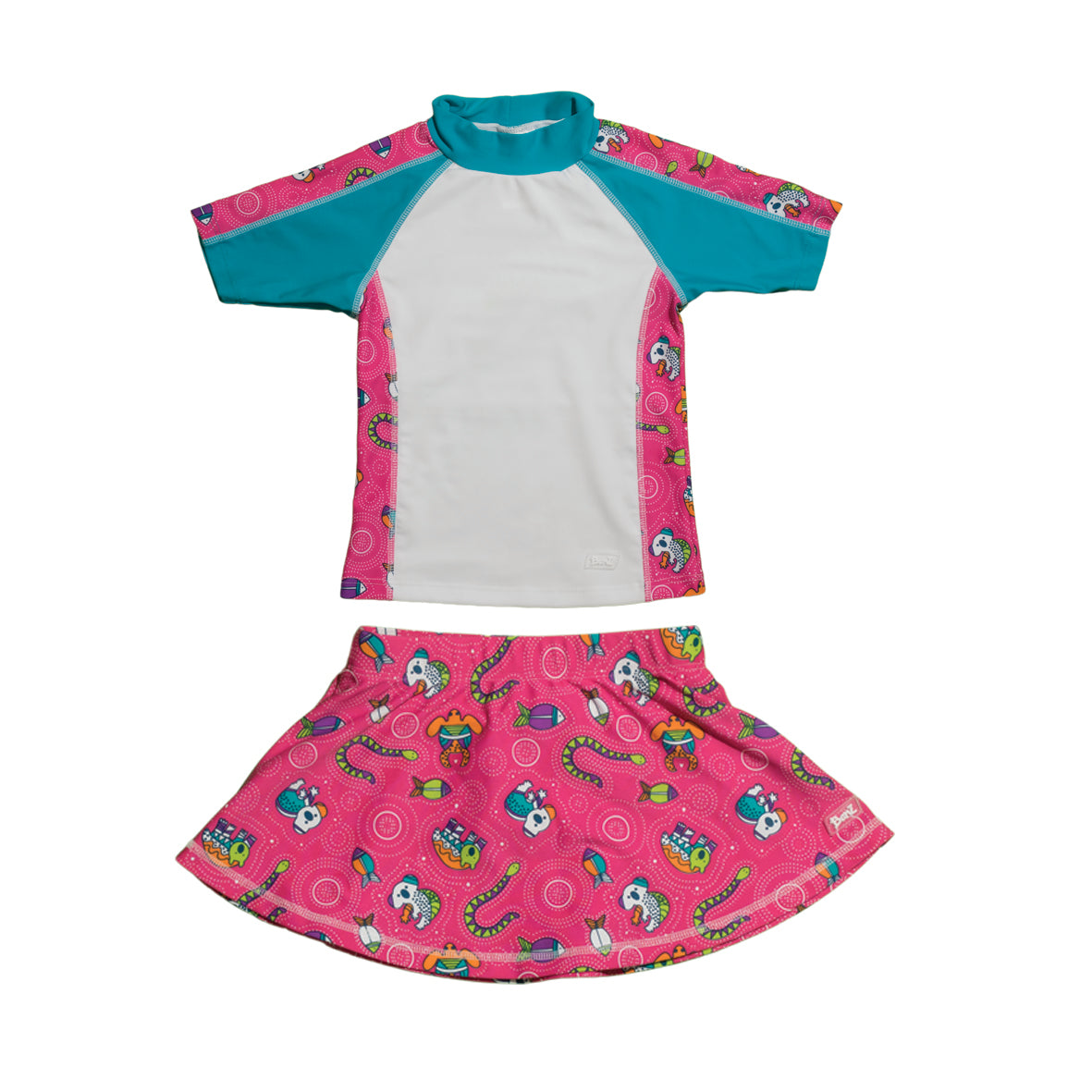 Girls 2-6 Short Sleeve Rashguard Set