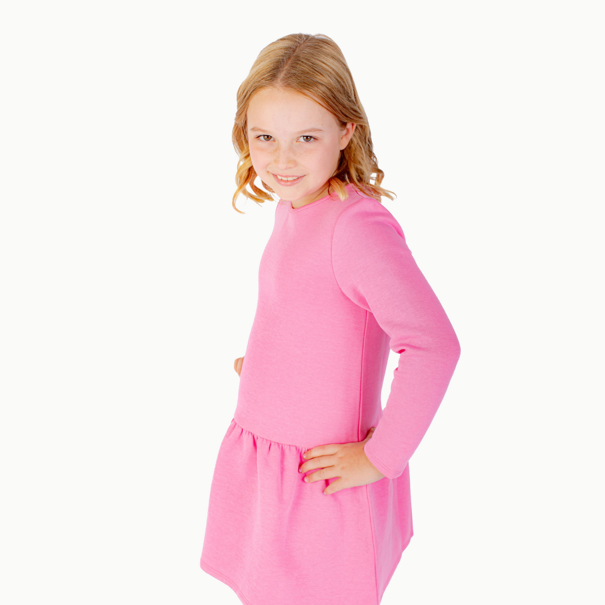 Long Sleeve Tennis Dress In Pink