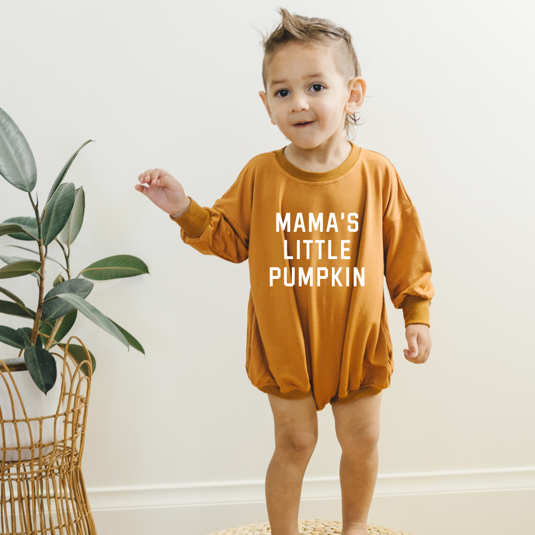 ‘mama’s Little Pumpkin’ Bamboo Bubble Romper