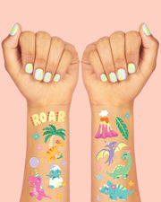Cute Dino Tats - 40 Foil Temporary Tattoos