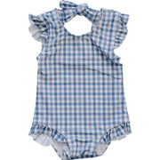 Light Blue Gingham One-piece