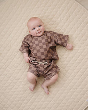Shorts Set | Espresso Checkered