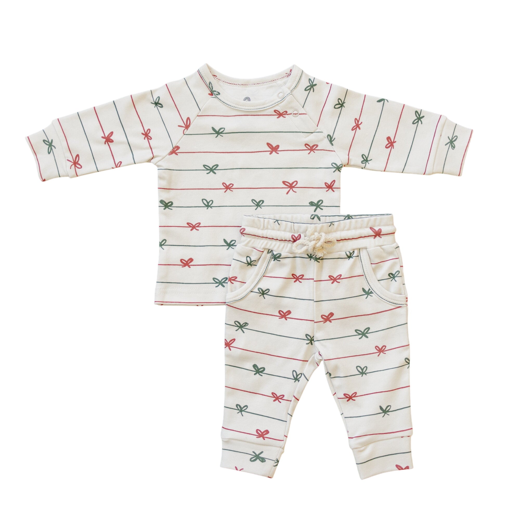 Tied With A Bow Christmas Organic Cotton Lounge Set