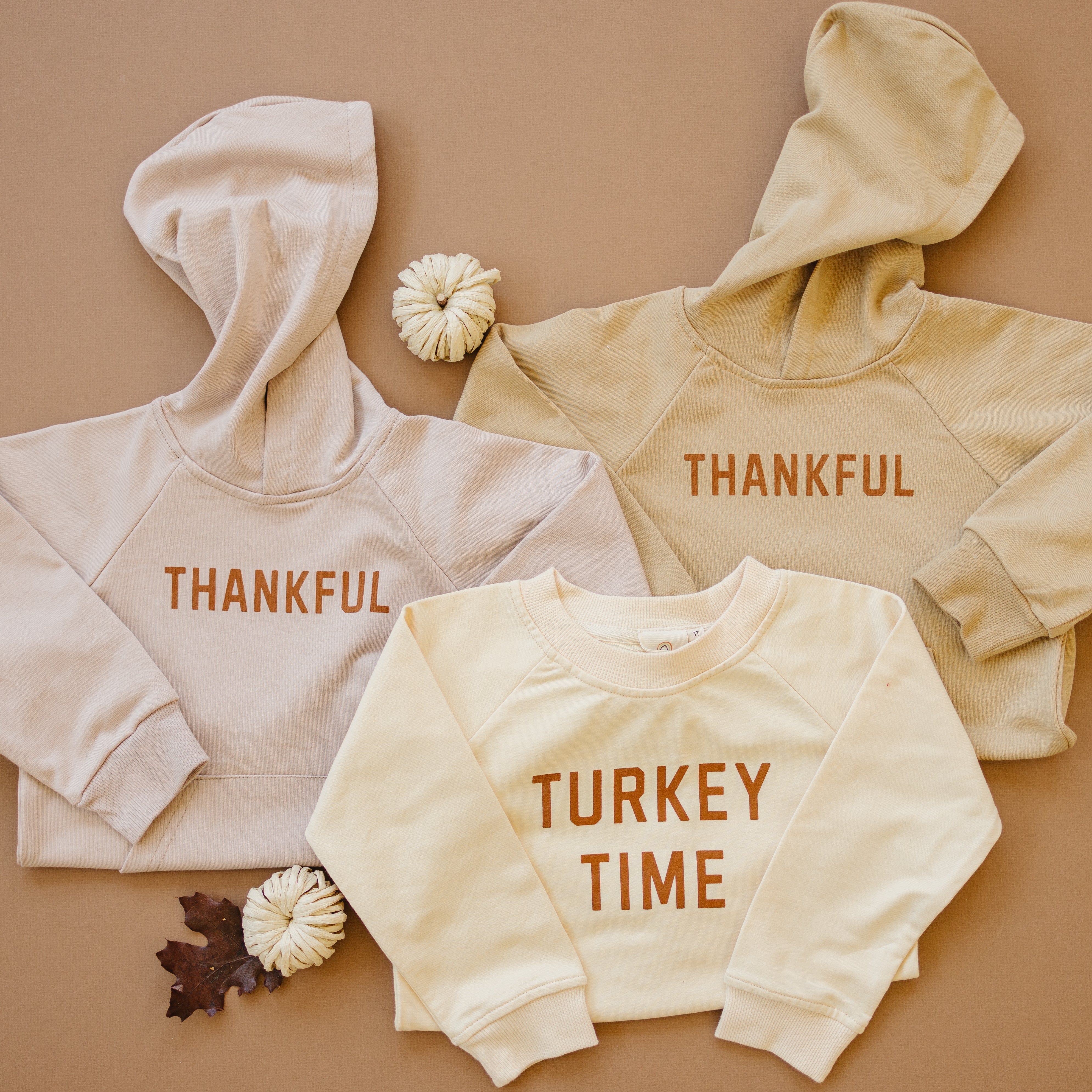 Thankful Hooded Sweatshirt - Camel