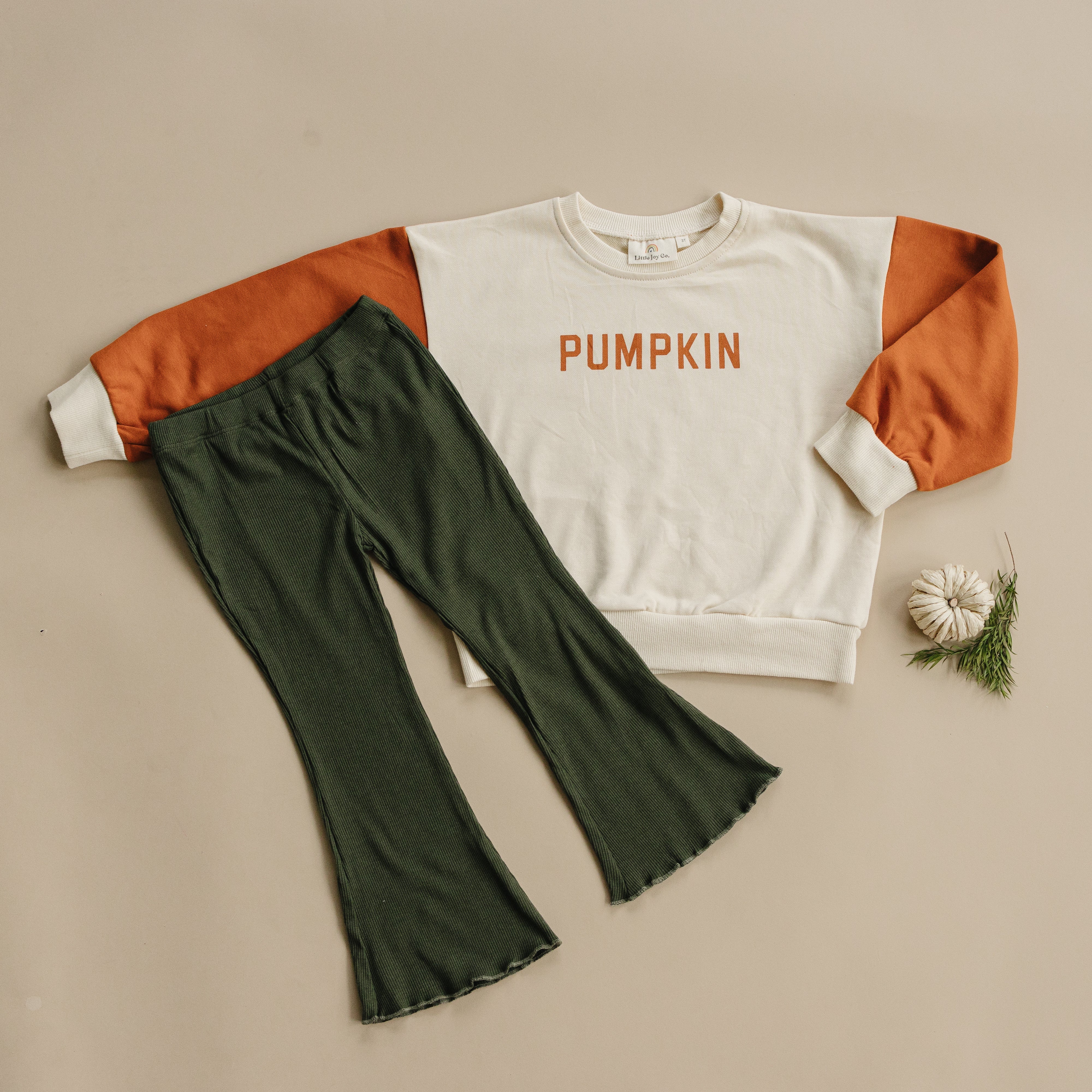 Colorblock ‘pumpkin’ Crewneck Sweatshirt