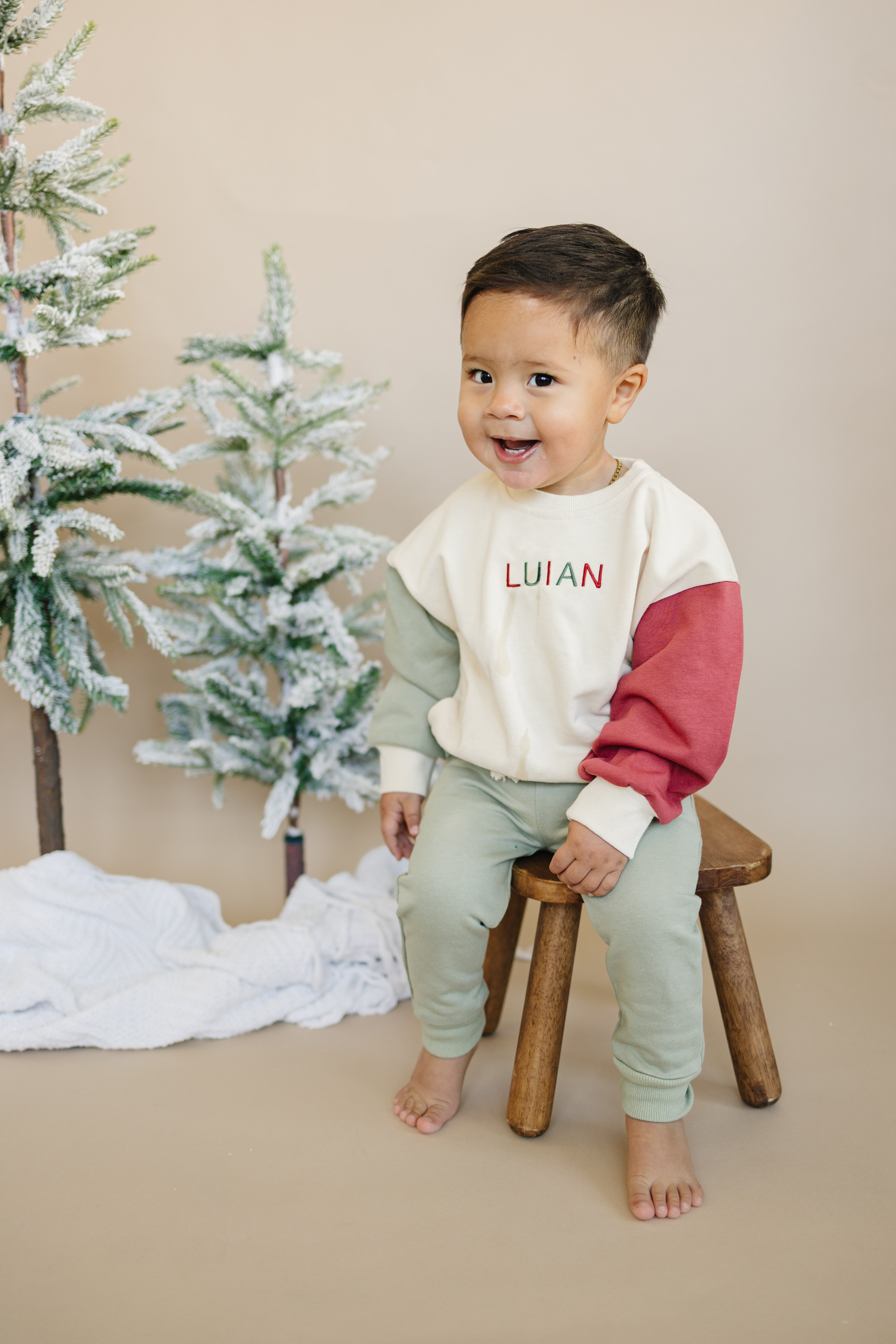 Cotton French Terry Joggers - Christmas Matching