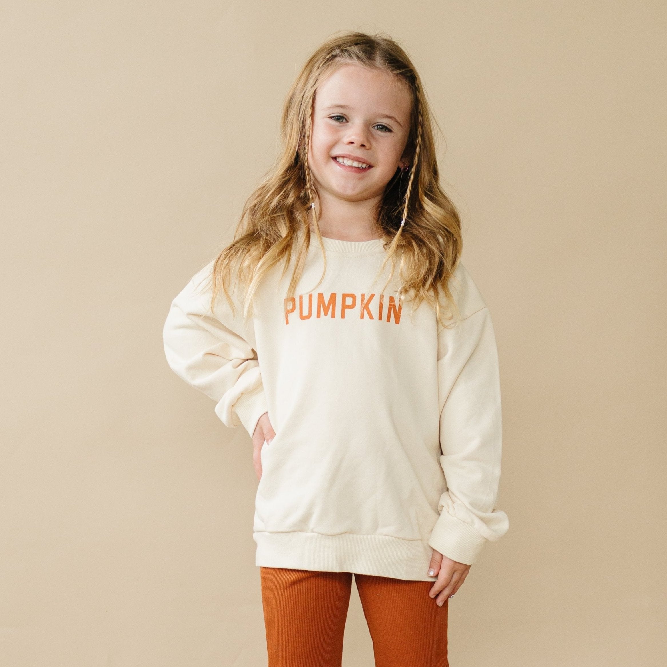 Cream ‘pumpkin’ Crewneck Sweatshirt