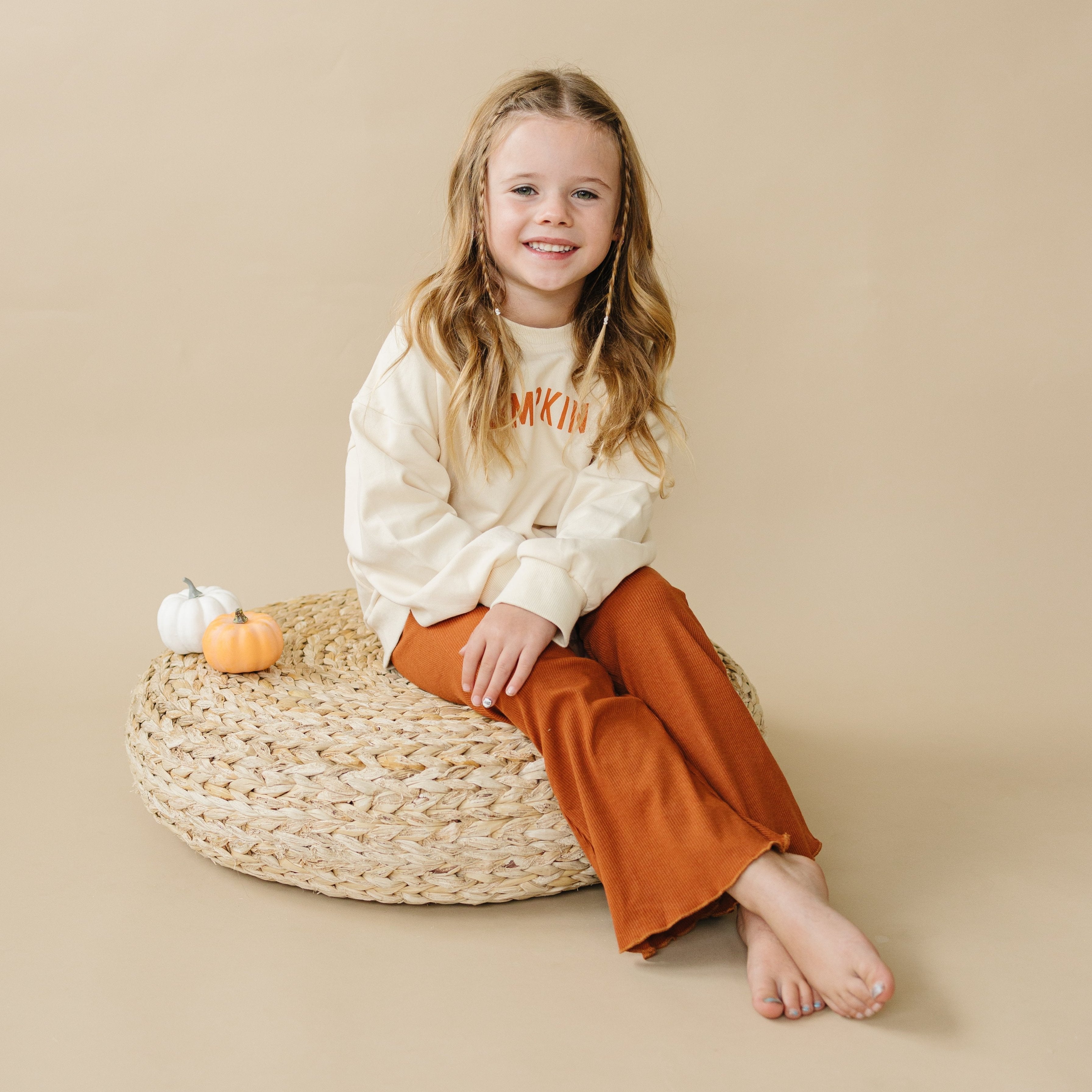 Cream ‘pumpkin’ Crewneck Sweatshirt