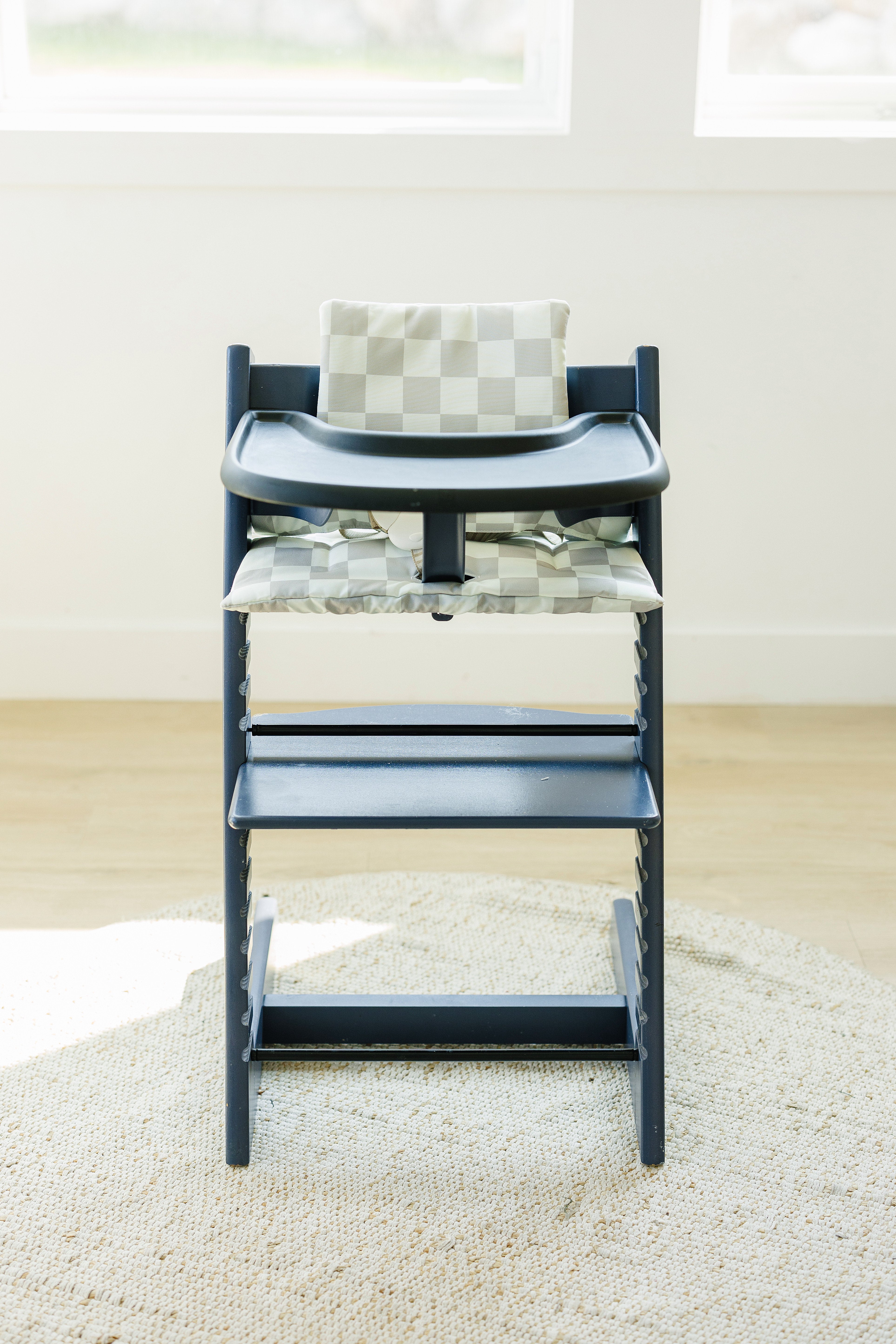 Neutral Checker Cushion For The Stokke Tripp Trapp Highchair