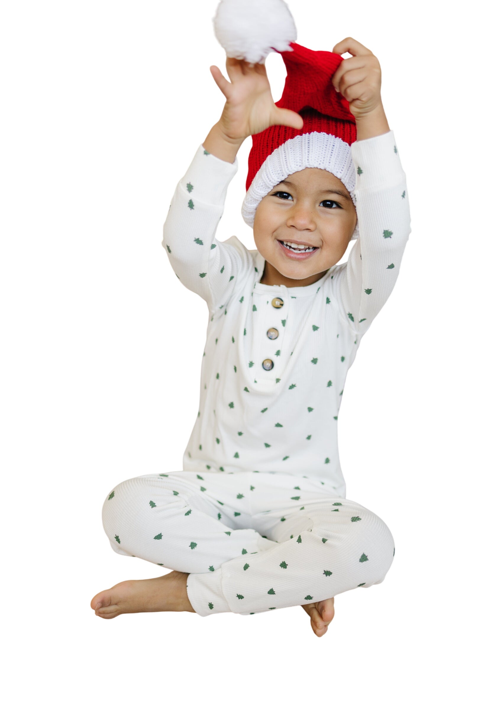 Tiny Trees Ribbed Bamboo 2pc Henley Pajamas